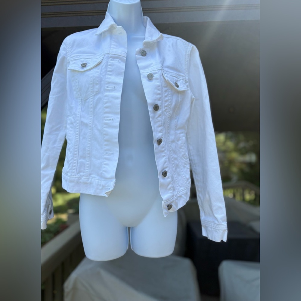 GAP Classic Limited Edition White Denim Jacket, Size: S